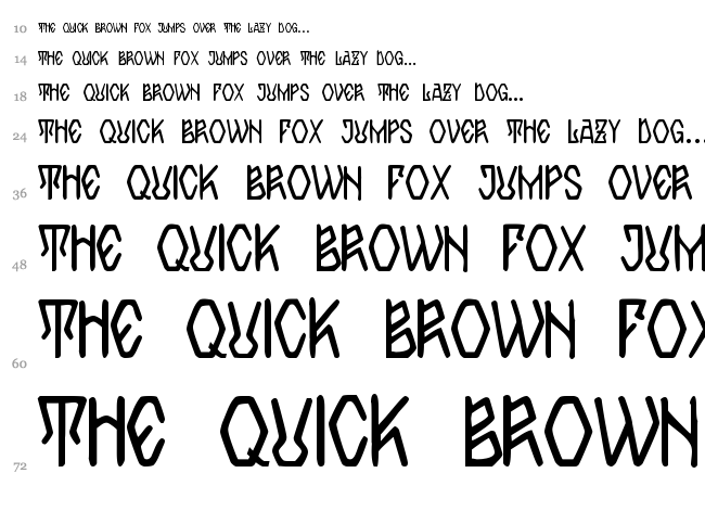 Zamolxis IV font waterfall