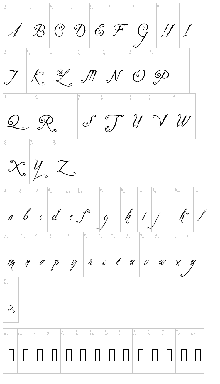Zothique font map