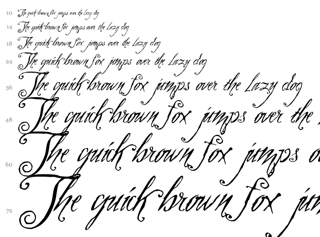 Zothique font waterfall