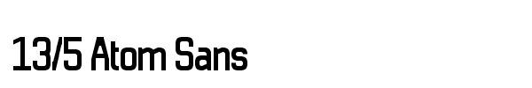 13/5 Atom Sans font