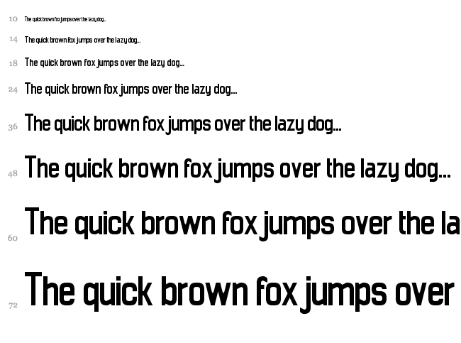 13/5 Atom Sans font waterfall