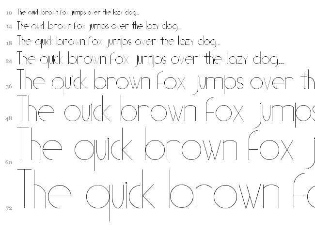 (((O))) Basic font waterfall