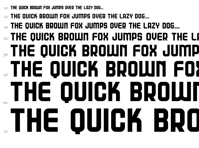 A25-Squanova font waterfall