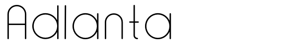 Adlanta font preview