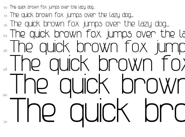 Advanced Sans Serif 7 font waterfall
