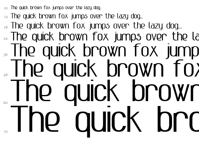 Advanced Sans Serif 7 font waterfall