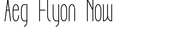 Aeg Flyon Now font