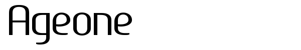 Ageone font