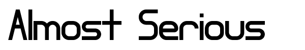 Almost Serious font