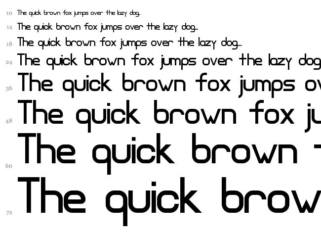 Almost Serious font waterfall