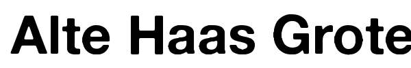 Alte Haas Grotesk font preview