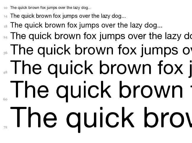Alte Haas Grotesk font waterfall