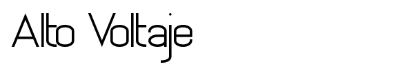 Alto Voltaje font