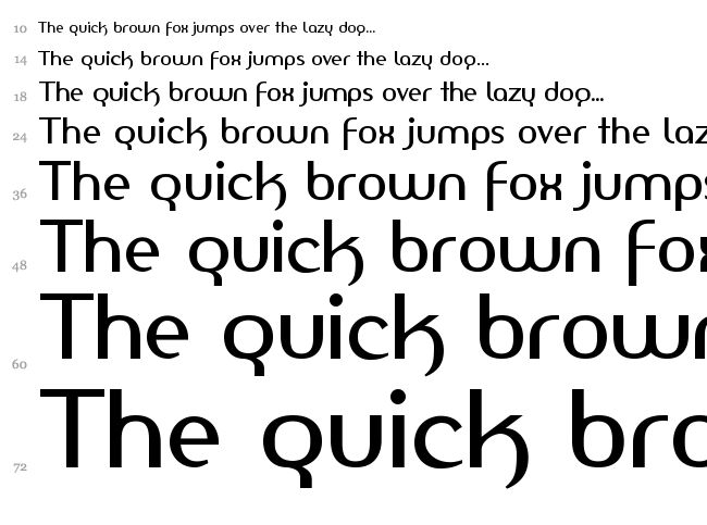Amerika Sans font waterfall