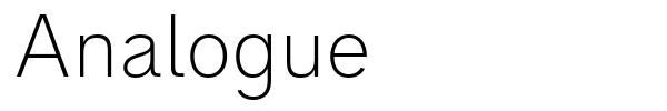 Analogue font preview