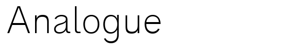 Analogue font preview