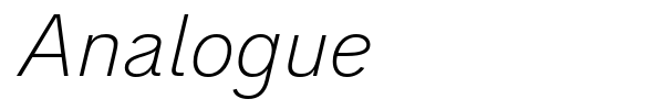 Analogue font preview