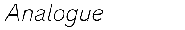 Analogue font preview