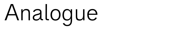 Analogue font preview