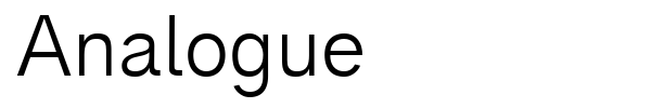 Analogue font preview