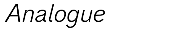Analogue font preview