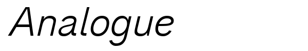 Analogue font preview