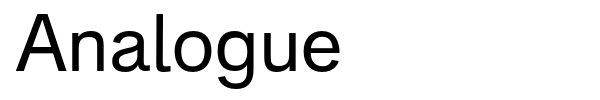 Analogue font preview