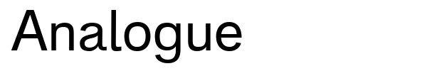 Analogue font preview