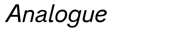 Analogue font preview