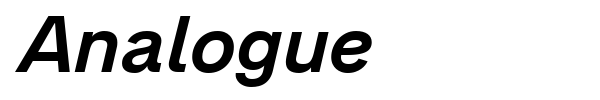 Analogue font preview