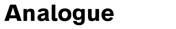 Analogue font preview