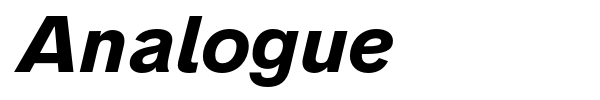 Analogue font preview