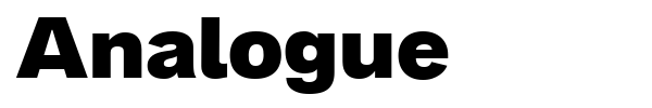 Analogue font preview