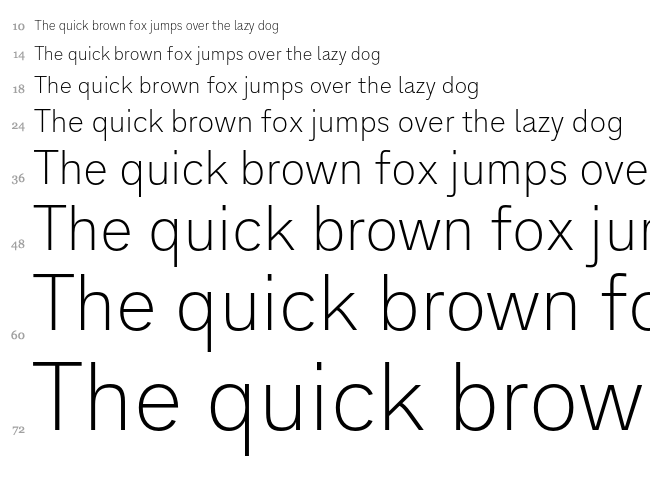 Analogue font waterfall