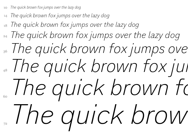 Analogue font waterfall
