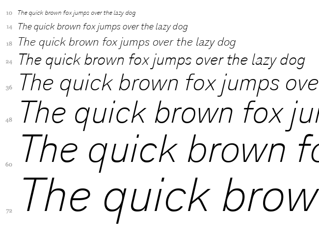 Analogue font waterfall