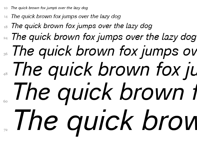 Analogue font waterfall