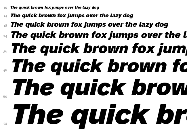 Analogue font waterfall