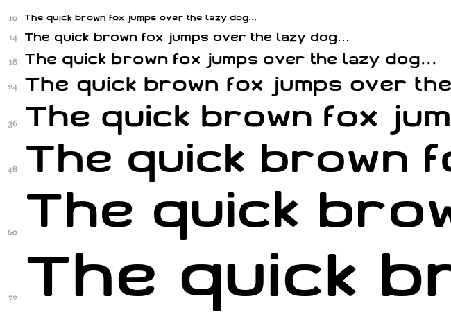 Antaris CF font waterfall