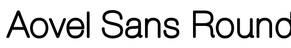 Aovel Sans Rounded font