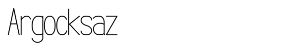 Argocksaz font