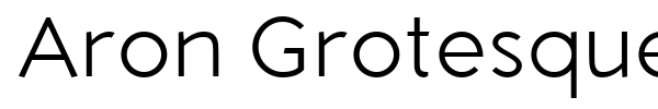 Aron Grotesque font preview