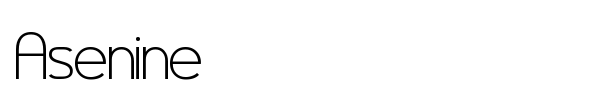 Asenine font preview