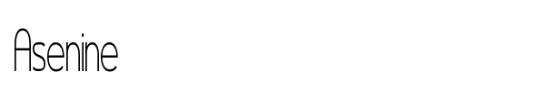 Asenine font preview