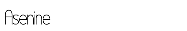 Asenine font preview