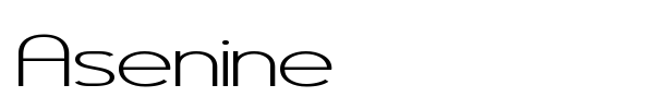 Asenine font preview