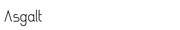 Asgalt font