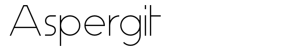 Aspergit font