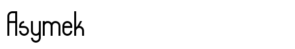Asymek font