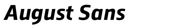 August Sans font
